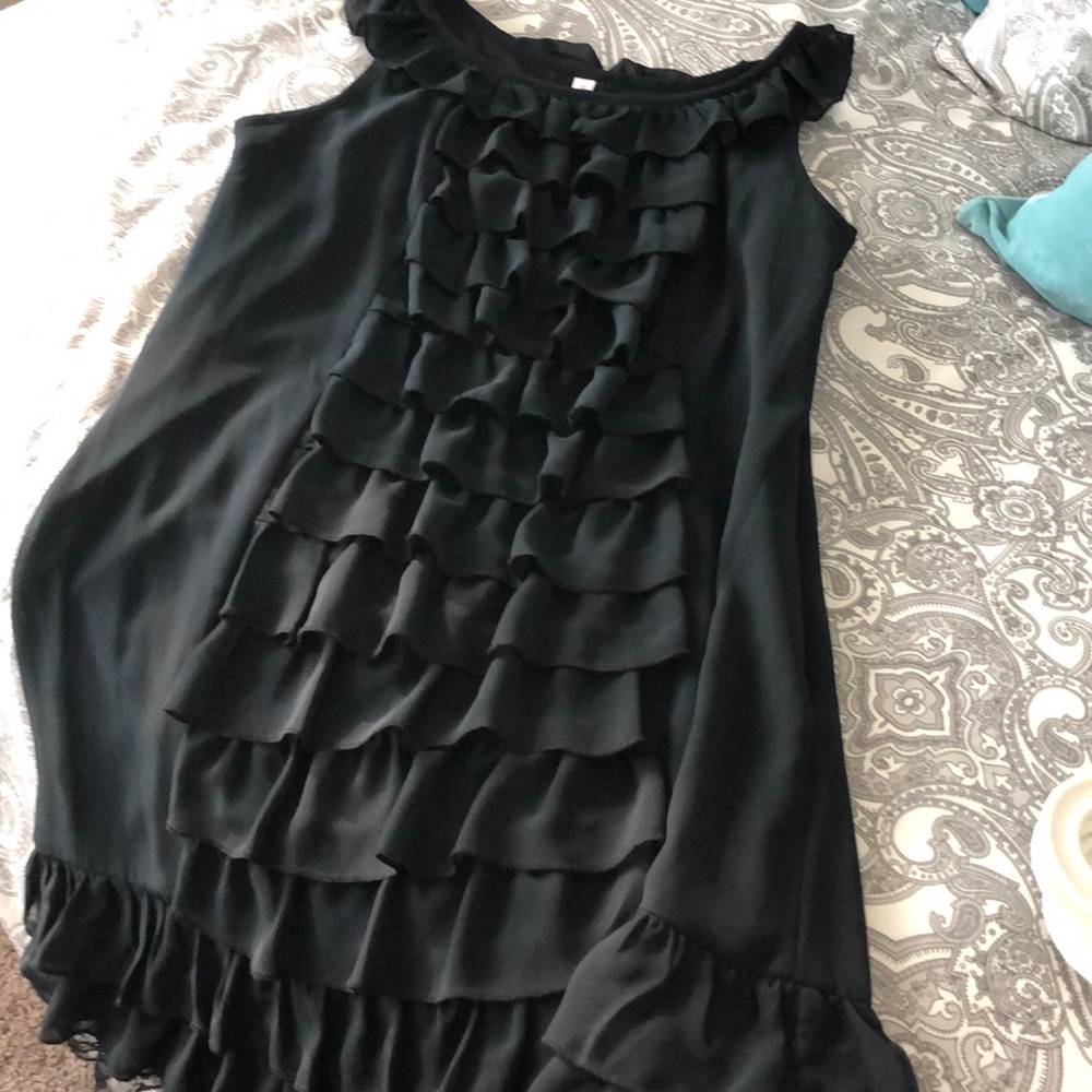 Xhilaration • Black Ruffle Dress Size Large